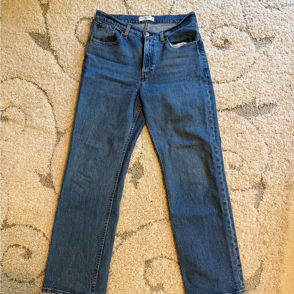 Abercrombie & Fitch Straight Leg Blue Jeans